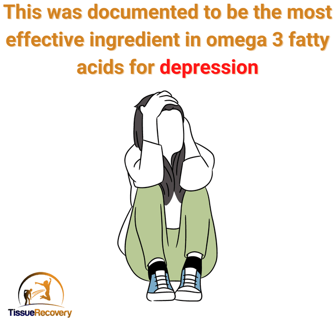 This was documented to be the most effective ingredient in omega 3 fatty acids for depression.
