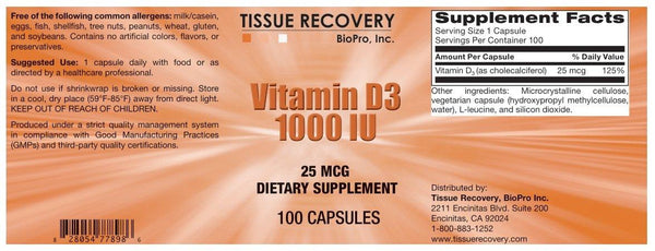Vitamin D3 - tissuerecovery