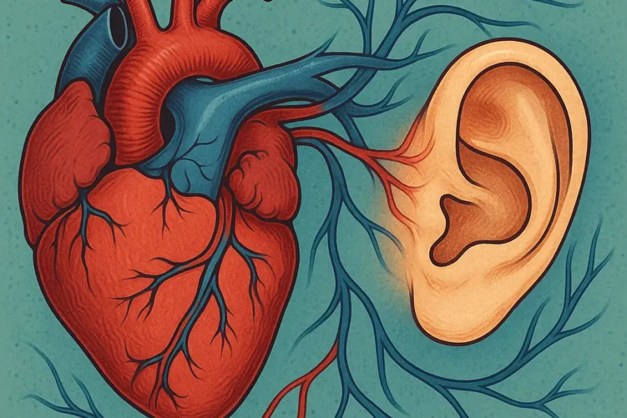 heart health hearing connection illustration