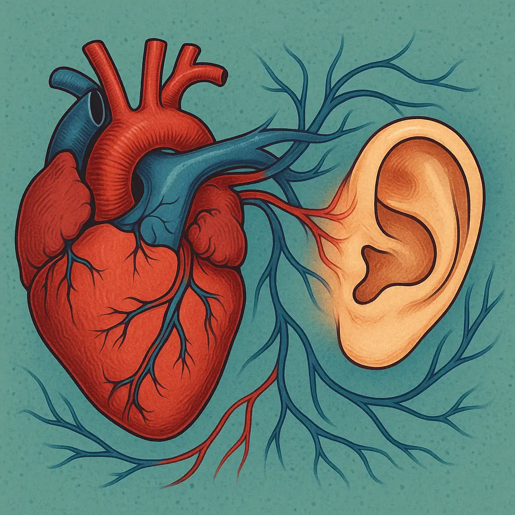 heart health hearing connection illustration