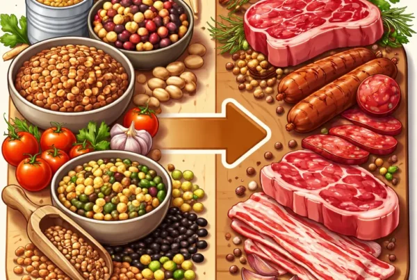 swap meat for legumes illustration