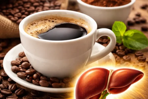 coffee liver health illustration