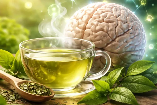 green tea brain health illustration