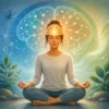 meditation brain connectivity illustration