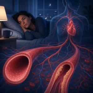 sleep deprivation blood vessels heart health illustration